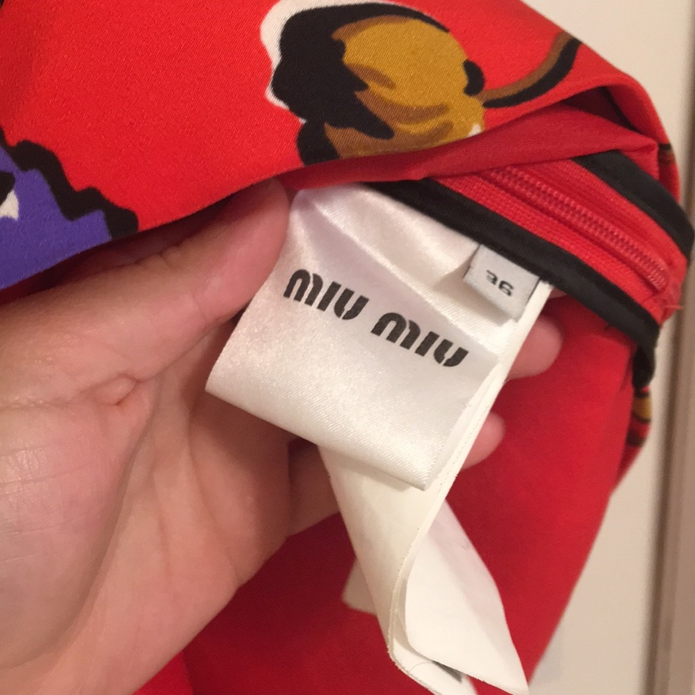 Miu Miu Contrast Print Dress - Picture 3 of 5